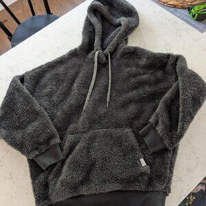 Ugg Dark Gray Fuzzy Hooded Sweatshirt XS